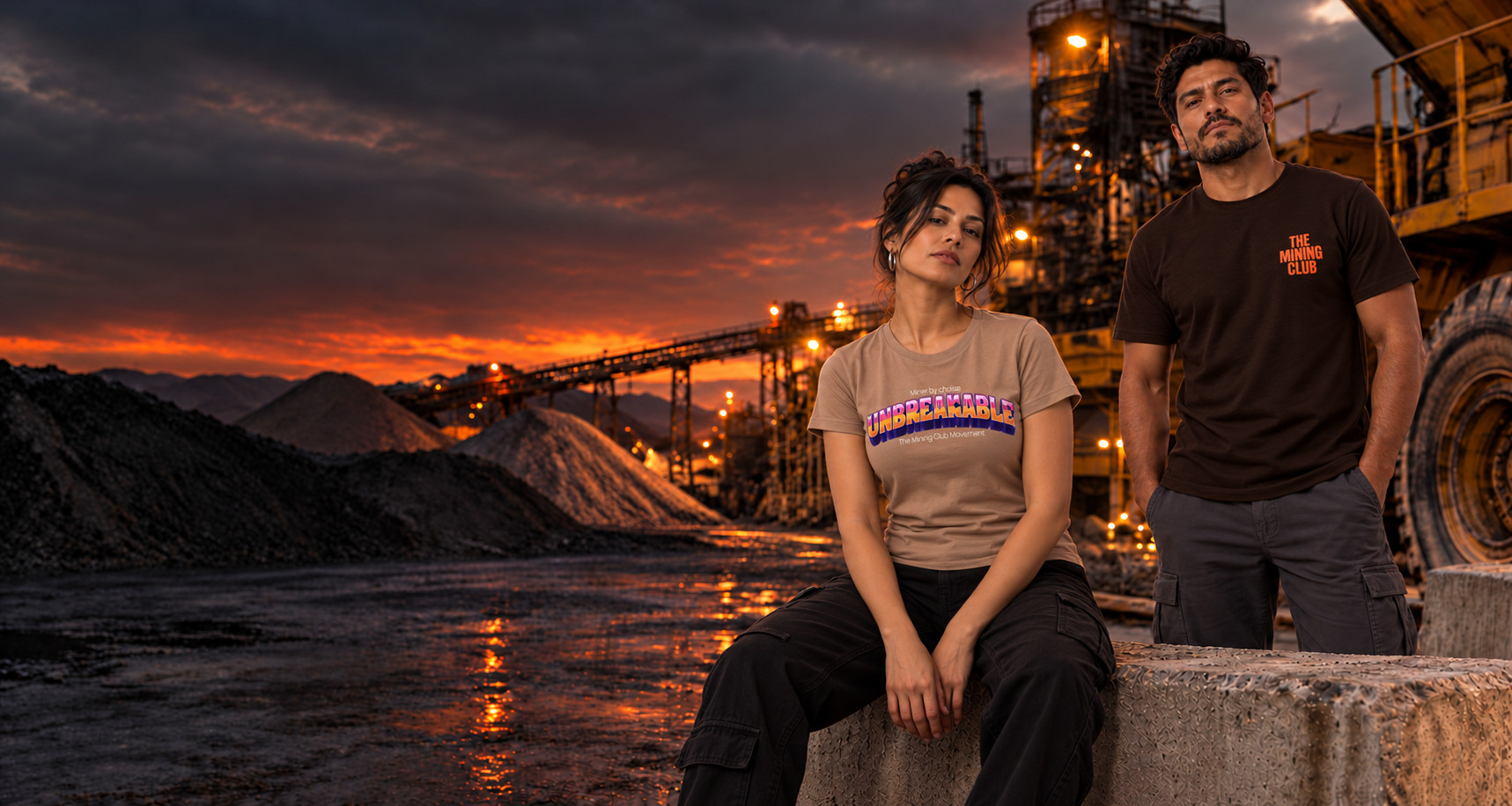 Campaña The Mining Club en un entorno industrial